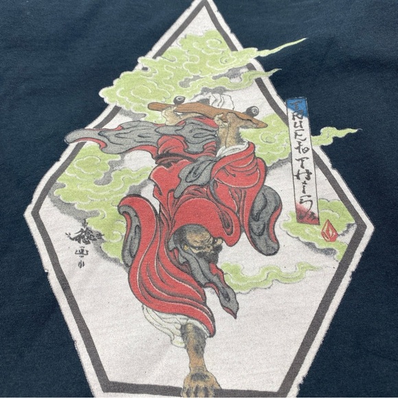 Volcom Men's Nozaka Surf Short Sleeve Black T-Shirt Men's Small - Picture 4 of 6